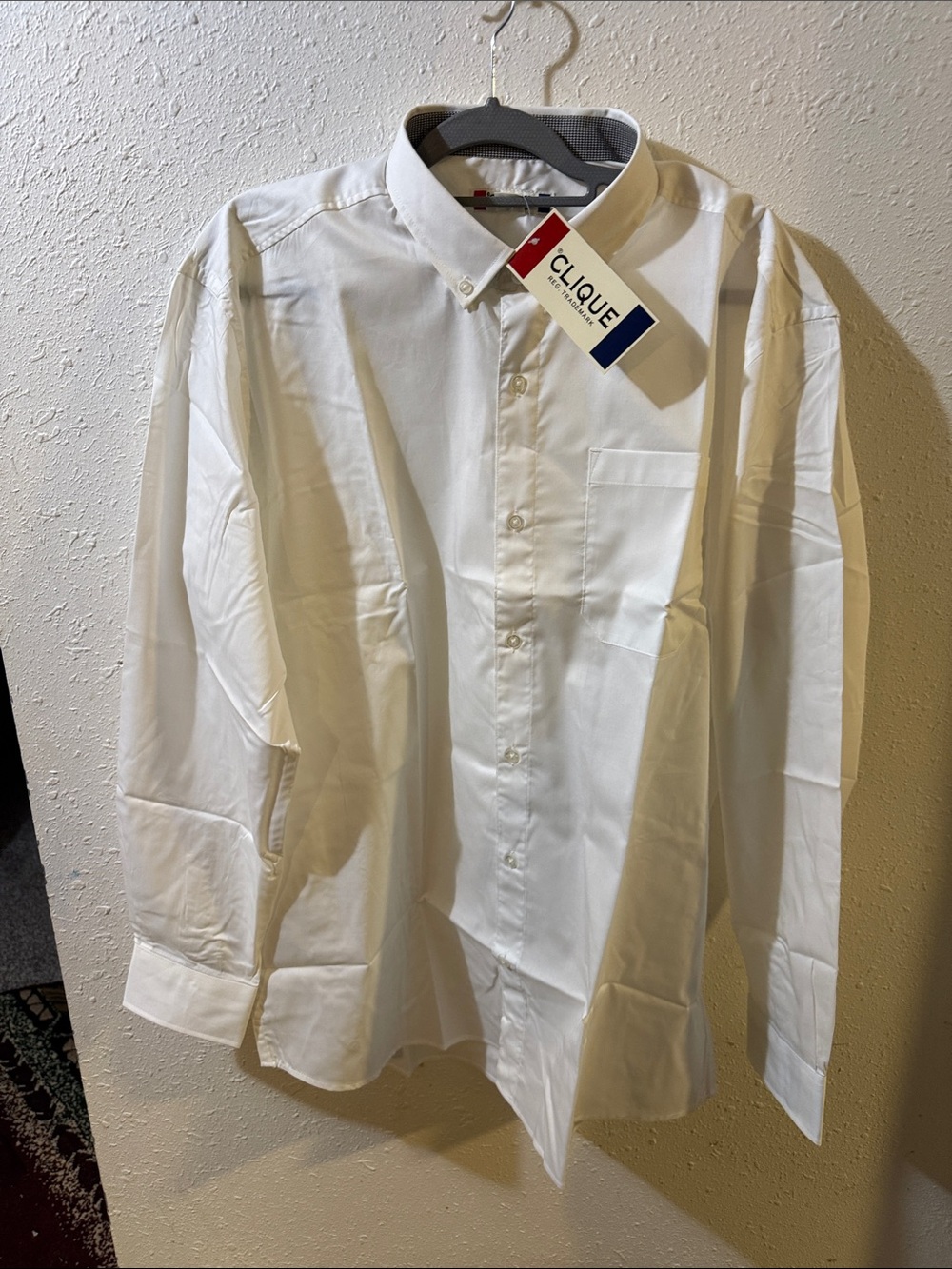 Clique Men's White Button-Down Dress Shirt